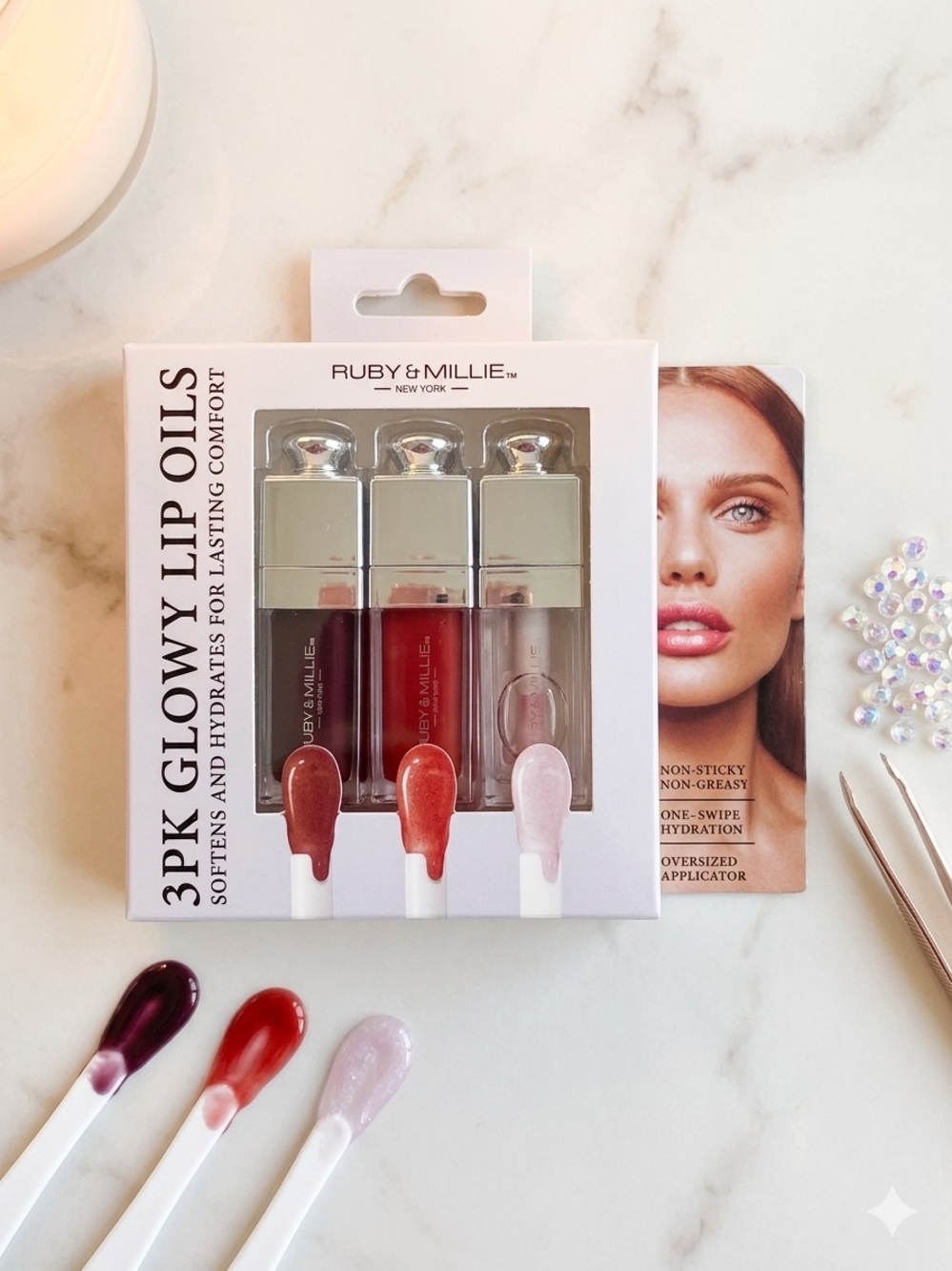 Ruby & Millie New York – 3-Pack Glowy Lip Oils